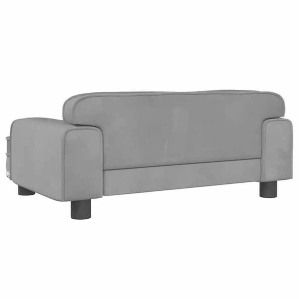 Maison Exclusive - Ljusgrå hundsäng 70x45x30 cm sammet ljusgrått