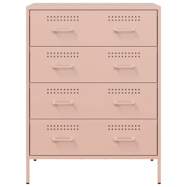 Maison Exclusive - Buffé rosa 68x39x89 cm stål