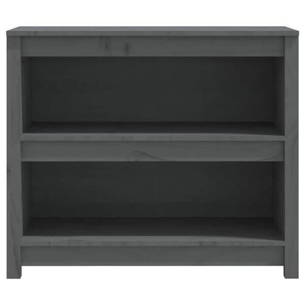 Maison Exclusive - Harmaa Kirjasto 80x35x68 cm Massiivipuu Grå