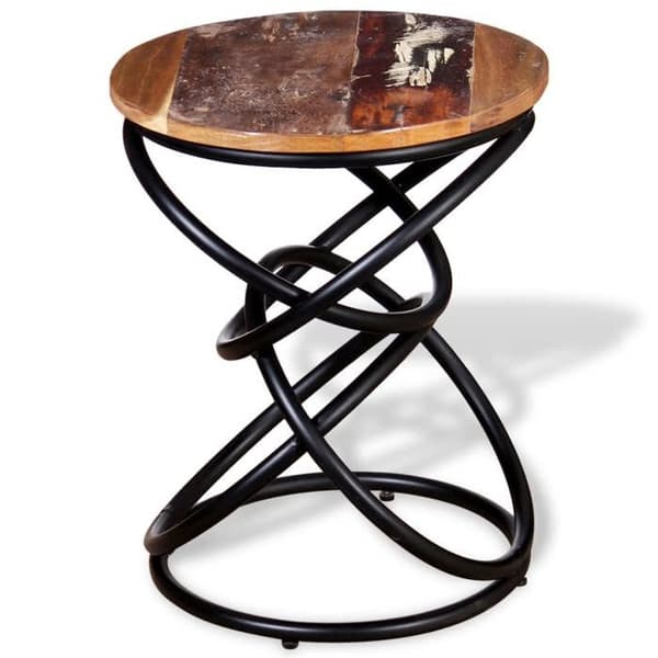 Maison Exclusive - Sidebord i massivt genbrugstræ mångfärgad