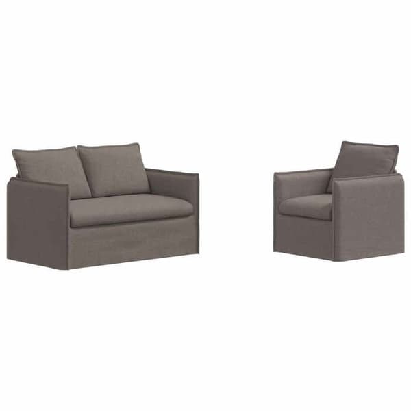 Maison Exclusive - 2-delars Soffset i Taupe Tyg