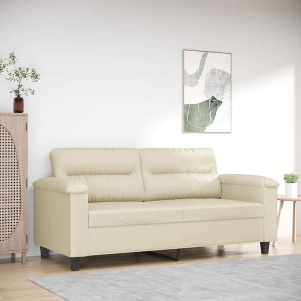 Maison Exclusive - 2-personers sofa Creme 140 cm Syntetisk læder