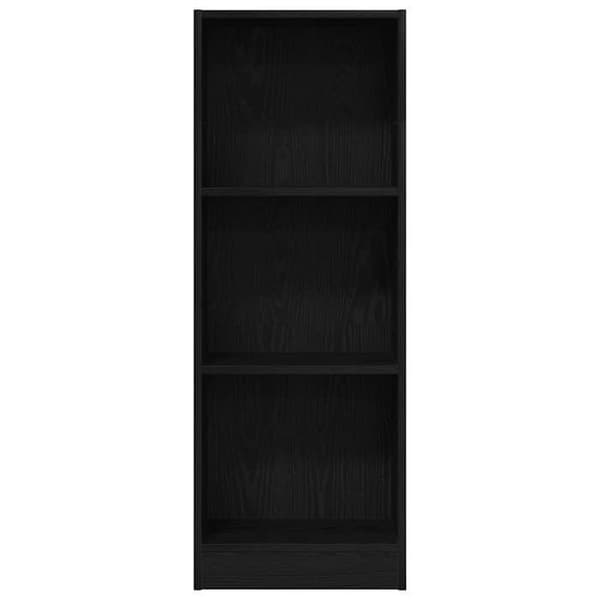 Maison Exclusive - Bibliotek i sort egetræ 40 x 24 x 109 cm ingeniørtræ