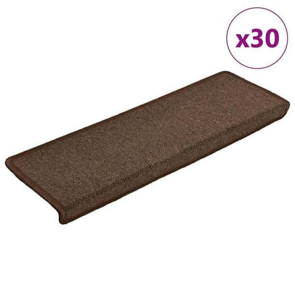 Maison Exclusive - Trappmatta 30 delar 65 x 21 x 4 cm Kaffe brunt Rektangulär kant