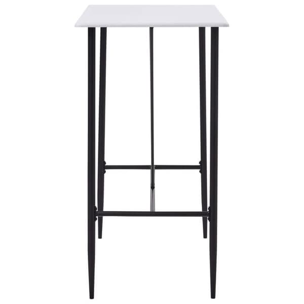 Barbord - Exklusivt Hem - Matt vit - 120×60×110 cm - MDF & stålben