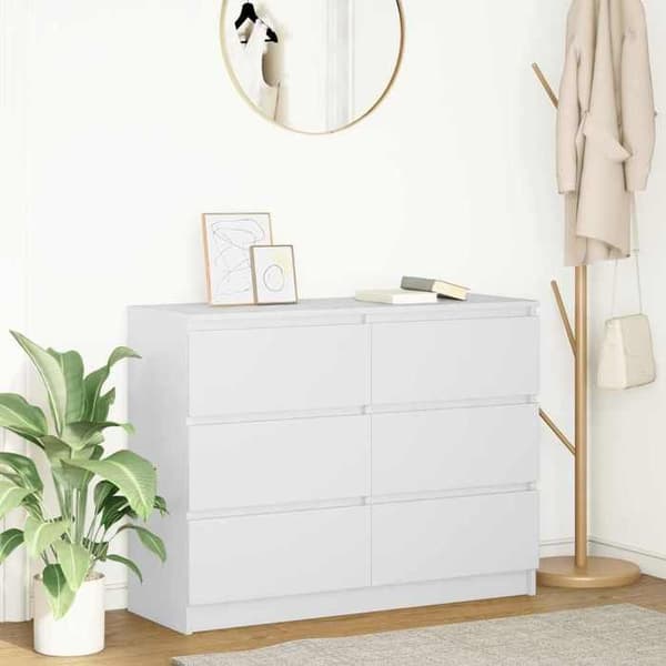 Maison Exclusive - Buffé vit 100x35x76 cm ingenjörsträ Vit