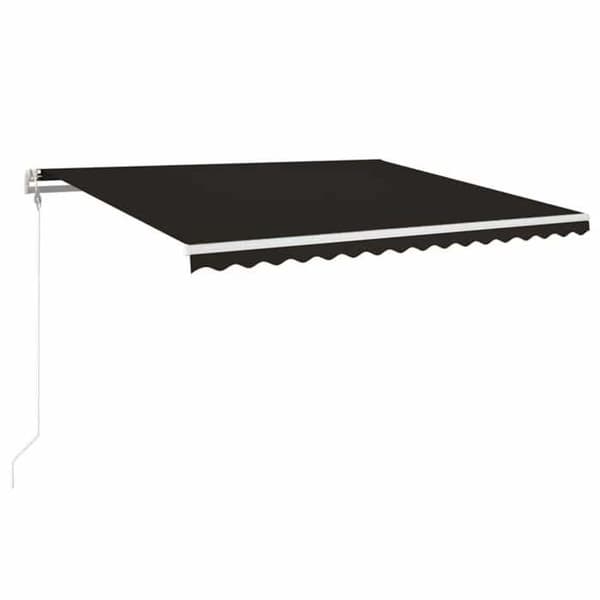 Fällbart tak - EXKLUSIVT HUS - 450x350 cm - Vindsensor - LED - Pulverlackerad aluminiumram antracit