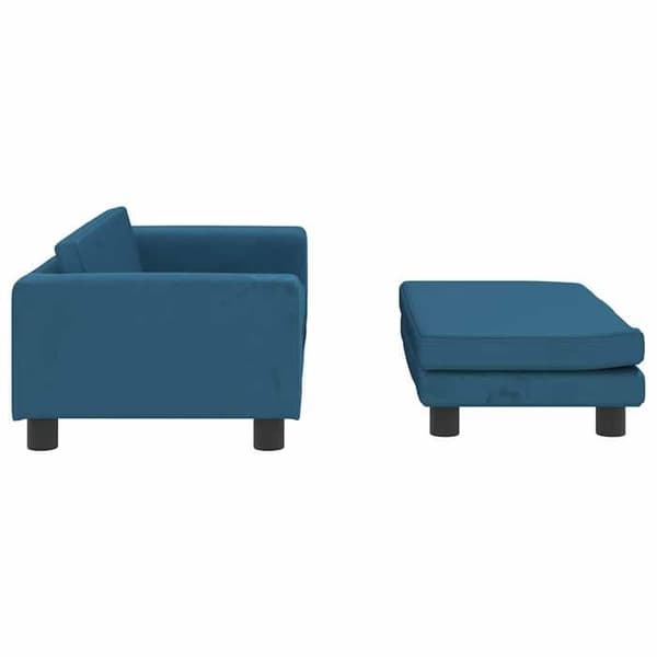 Maison Exclusive - Hundsäng med blå förlängning 100x50x30 cm sammet blå