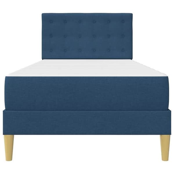 Maison Exclusive - Sängram med madrass Blå 100 x 200 cm Tyg Blå