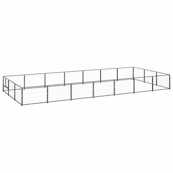 Chenil - Eksklusiv Hus - Sort - Robust Stål - 700×300×70 cm (21 m²) Svart