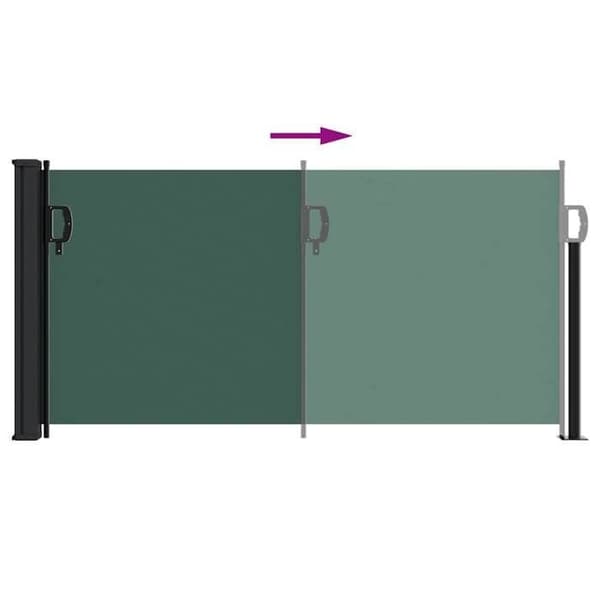 Maison Exclusive - Mörkgrön utdragbar sidokappa 100x500 cm Mörkgrön