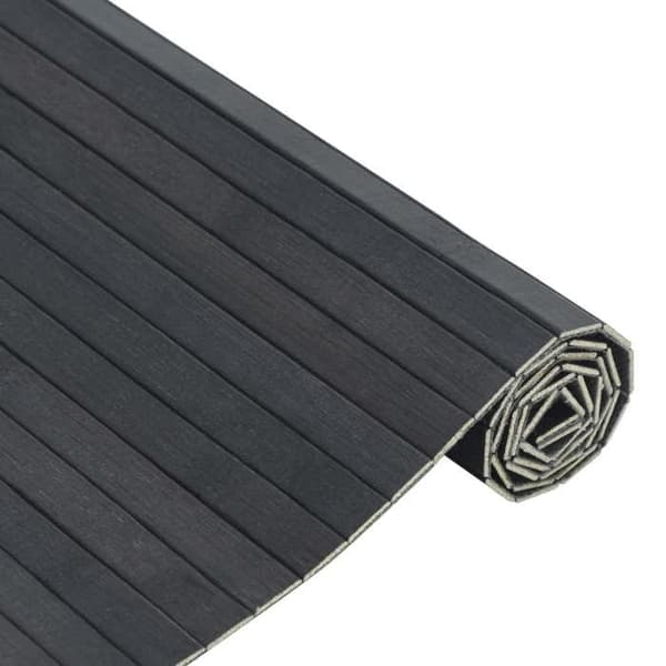 Maison Exclusive - Suorakulmainen harmaa matto 100x400 cm bambusta