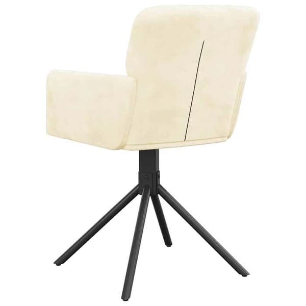 Maison Exclusive - Snurrstolar för matplats, set om 2, Creme Sammet