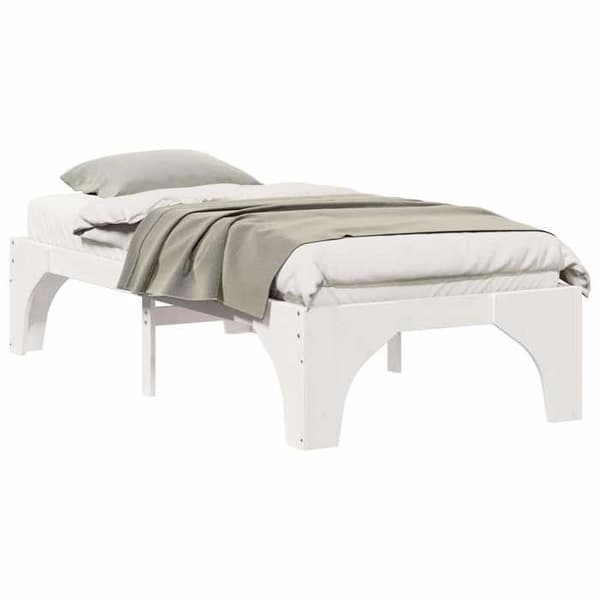 Maison Exclusive - Sängram Vit 80 x 200 cm Massivt trä