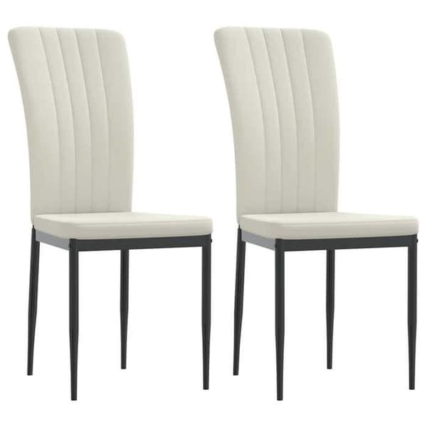 Maison Exclusive - Matstolar set om 2 Creme Sammet