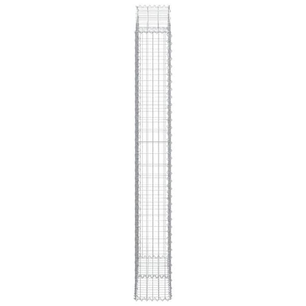 Maison Exclusive - Båge av gabionkorgar 100x30x220/240 cm Galvaniserat järn silver-