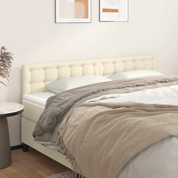 Maison Exclusive - Hovedgærder Creme 180x5x78/88 cm Simililæder Grädde