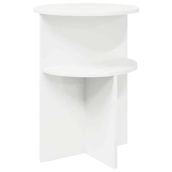 Sidebord - MAISON EXCLUSIVE - Moderne - Hvid - Ø 39,5 x 55 cm - Ingeniørtræ Vit