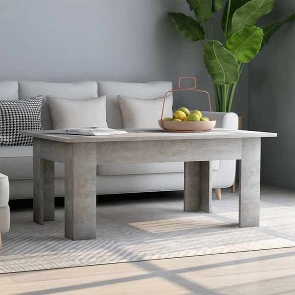 Bord - EKSKLUSIV HUS - 100x60x42 cm - Beton grå - Ingeniørtræ - Rektangulær Betonggrå