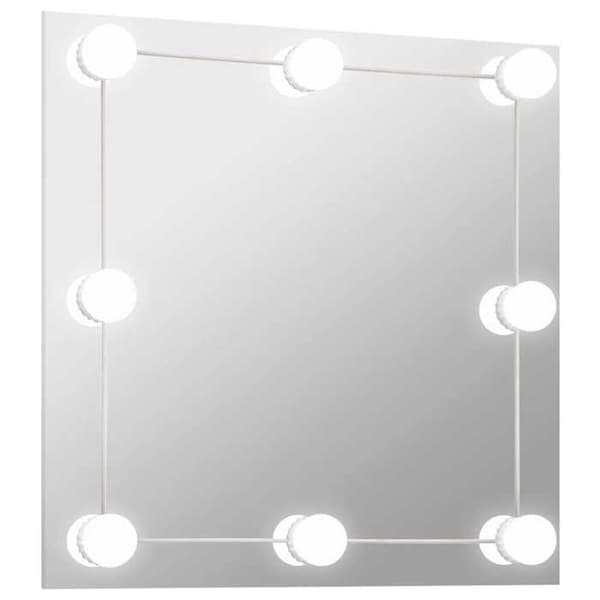 Maison Exclusive - Vægspejl med LED-lamper Kvadratisk Glas