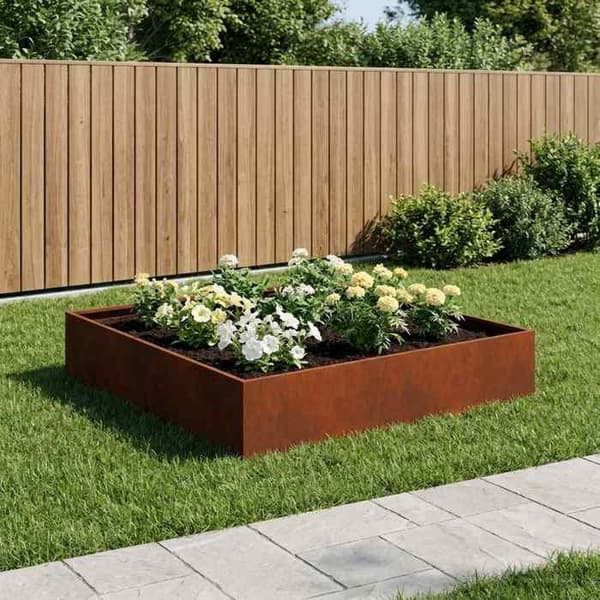 Maison Exclusive - Rusten havekrukke 80 x 80 x 20 cm patineret stål