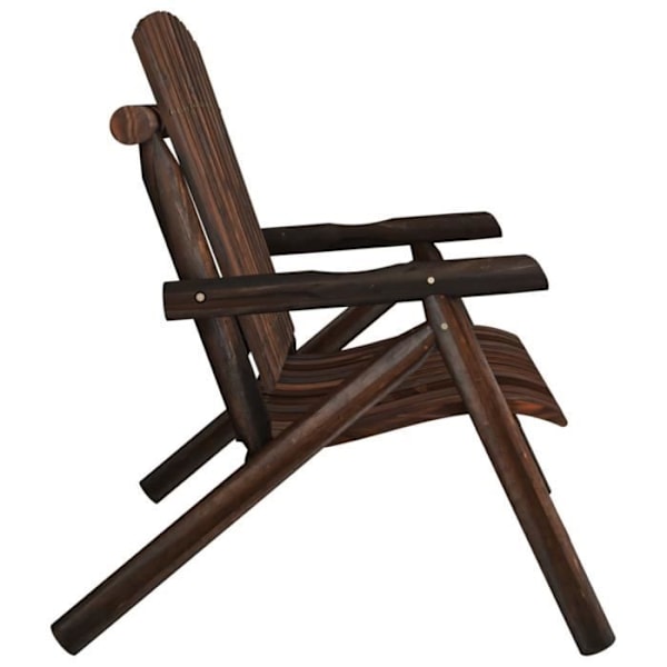 Trädgårdsbänk - Massivt gran - 2 sittplatser - Brun - 119x85x98 cm Brun