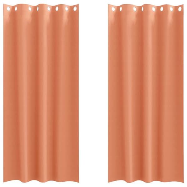 Mörkläggningsgardin - EXKLUSIV HEM - 225 x 140 cm (pack 2) - Terrakotta - Polyester - Blockerar 80–90% ljus Terrakotta