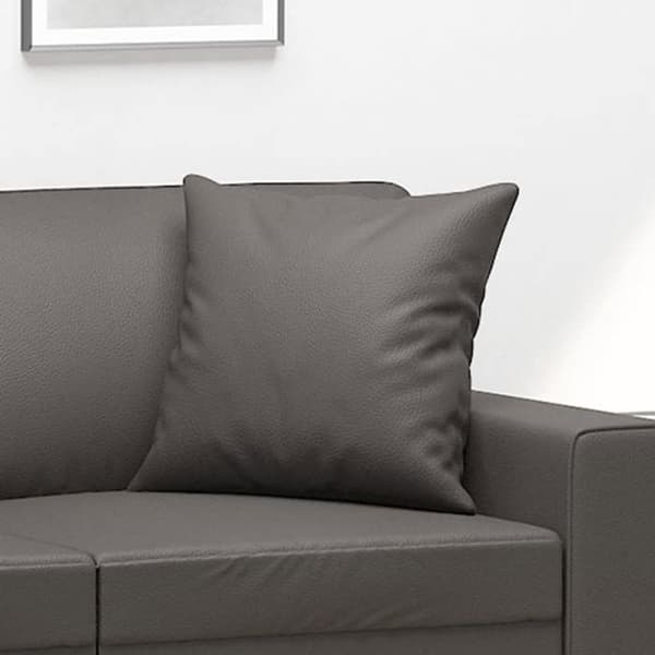 Maison Exclusive - Koristepillowit 2 kpl Harmaa 40x40 cm Keinonahka Grå