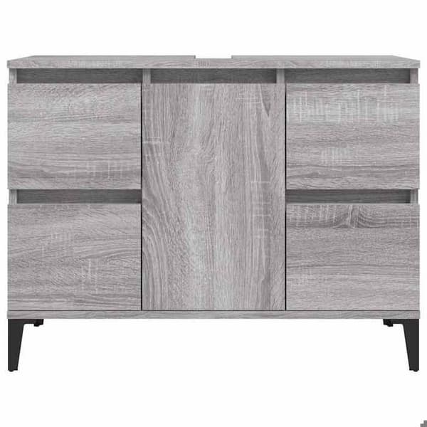 Maison Exclusive - Vaskeskab sonoma grå 80x33x60 cm ingeniørtræ