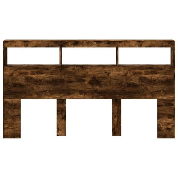 Maison Exclusive - Hovedgærde med LED, røget eg 180x17x102 cm