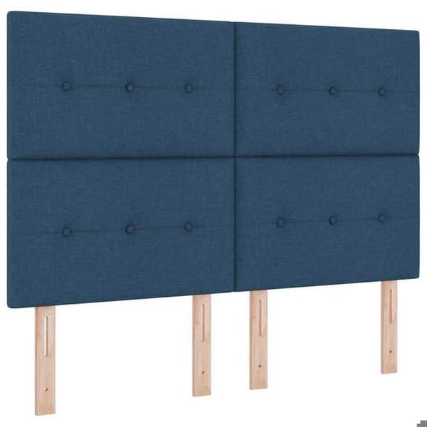 Maison Exclusive - LED-hovedgærde med blå LED-strips 144 cm stof