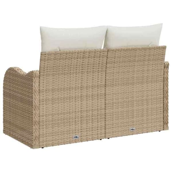 Havemøbel - EKSKLUSIV HUS - 121 x 62 x 69 cm - Beige - Holdbar polyrotin - Robust stålramme beige