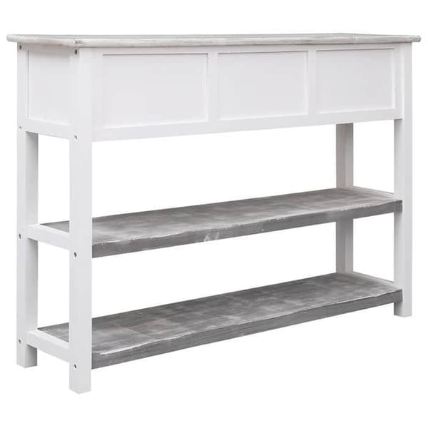 Maison Exclusive - Buffé Grå antik 108x30x76 cm Massivt Paulowniaträ Antik grå