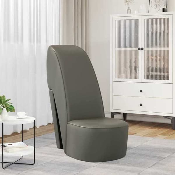 Stol - Maison Exclusive - Design högklackad sko - Grå konstläder - Nutida grå