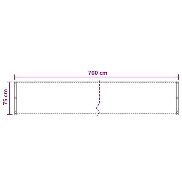 Maison Exclusive - Balkongskärm 75 x 700 cm HDPE och rektangulär aluminium