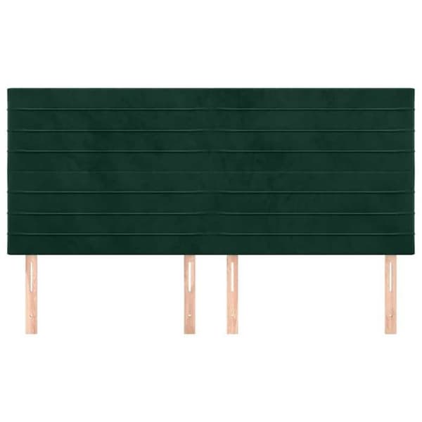 Maison Exclusive - Mörkgrön sänggavel 180x5x118/128 cm Sammet Mörkgrön