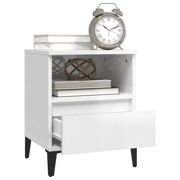 Maison Exclusive - Sängbord 2 st Vit blank 40x35x50 cm