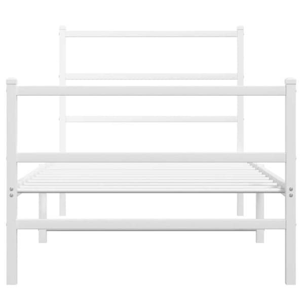 Sengestel - MAISON EXCLUSIVE - Maison Exclusive - 90x190 cm - Stål - Lamelseng Vit