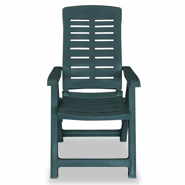 Maison Exclusive - Fällbara lutande stolar, set om 2, i grön plast Grön