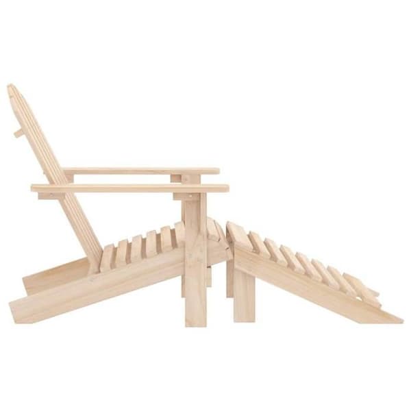 Maison Exclusive - Adirondack trädgårdsstol med fotpall i solid granträ