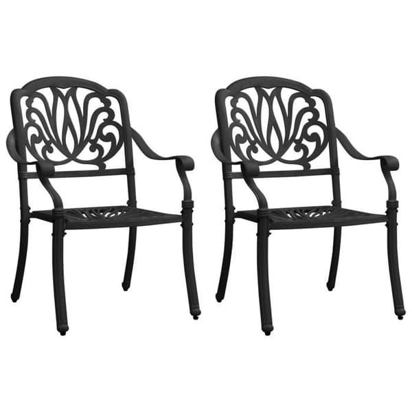 Maison Exclusive - Bistro sæt 3 stk Aluminium støbt Sort Svart