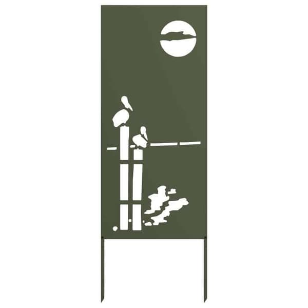 Trädgårdsskärm - EXKLUSIV HEM - Rektangulär - Olivgrön - Matt stål - 50 x 140 cm Olivgrön
