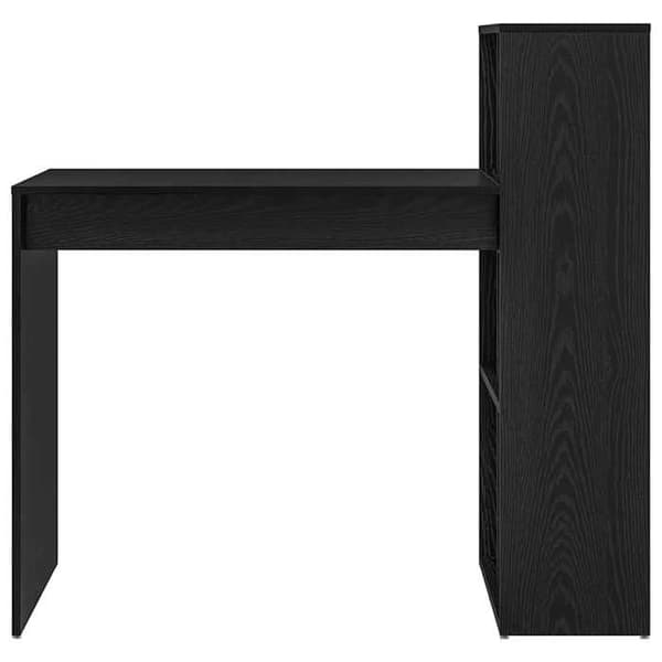 Maison Exclusive - Kontor Sort egetræ Ingeniørtræ 108 x 55 x 103,5 cm svart ek