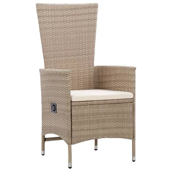 Maison Exclusive - Puutarhakalustesarja tyynyillä 3 kpl Beige