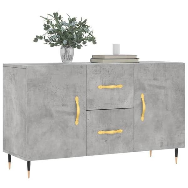 Maison Exclusive - Buffet grå beton 100x36x60 cm ingeniørtræ