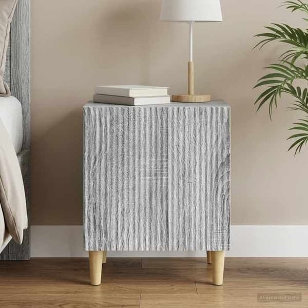 Maison Exclusive - Sonoma harmaa yöpöytä 43 x 34,5 x 50 cm grå