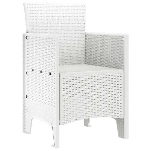 Maison Exclusive - Puutarhatuoli 4 kpl Valkoinen Polypropeeni