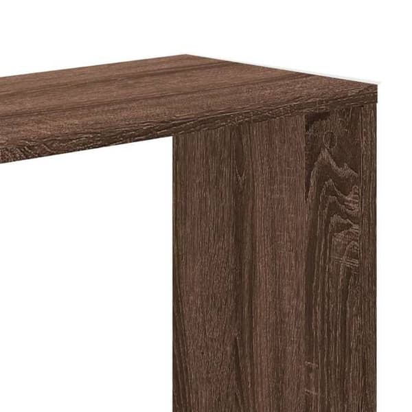 Maison Exclusive - Bibliotek 5 niveauer egetræ brun ingeniørtræ