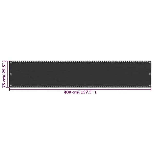 Maison Exclusive - Anthracite PEHD-parvekeverkko 75x400 cm antracit