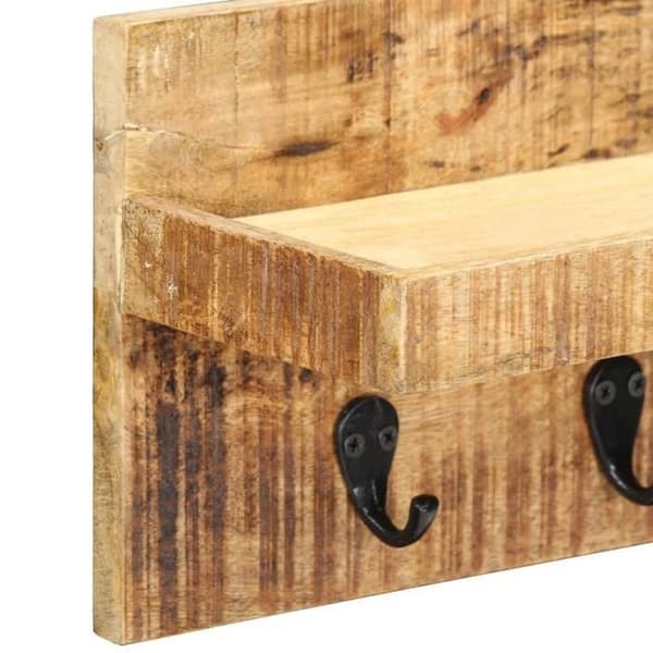 Maison Exclusive - Væghængt tøjstativ 60x15x20 cm Solid rå mangotræ